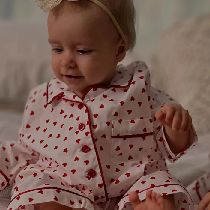 Бебешка пижама за момиче Love Notes