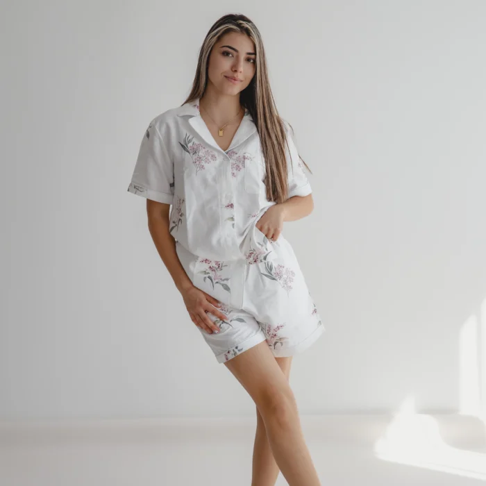 Къса пижама Лавандула