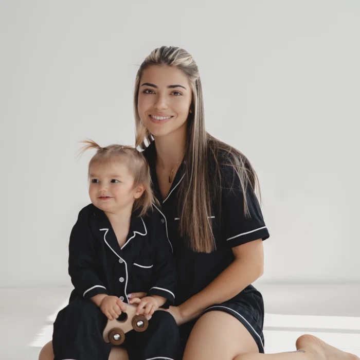 Комплект Мама (къса) и аз черно райе