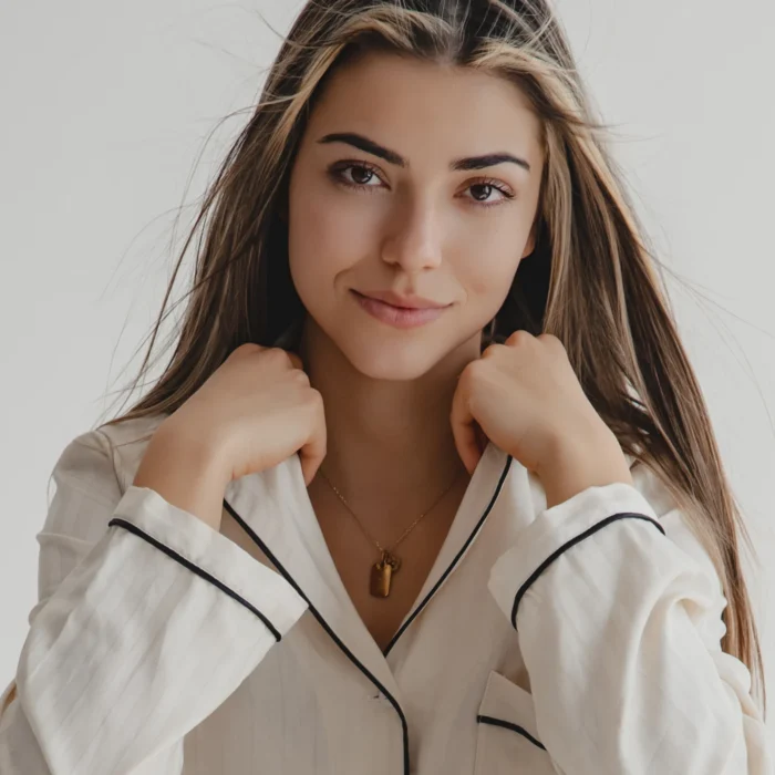 Пижама райе екрю